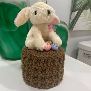 Easter Bunny Toilet Paper Roll Cover Crochet